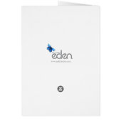 フラワーアート紫の飾り誕生日 (裏面)