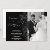 フラワーアート結婚式招待状（写真あり） 招待状 (正面/裏面)