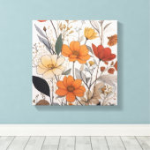 フラワーアート キャンバスプリント (インサイチュ (ウッドフロア))