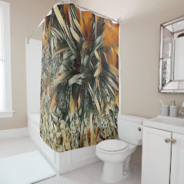 フラワーアート シャワーカーテン