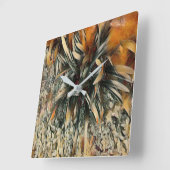 フラワーアート スクエア壁時計 (傾斜)