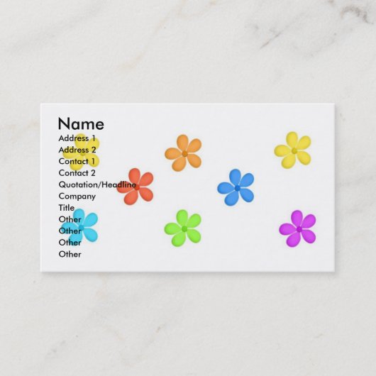 フラワーアート 名刺 (正面)