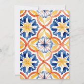 フラワーイエローオレンジタイル結婚ズ 招待状 (裏面)