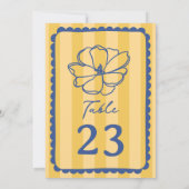 フラワーイエローストライプ結婚 招待状 (裏面)