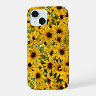 フラワーイエローフラワーズフィールドiPhoneケース iPhone 15ケース