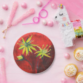 フラワーイエローフローラアーカスタムト紙プレート7 in ペーパープレート (パーティー)