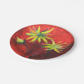 フラワーイエローフローラアーカスタムト紙プレート7 in ペーパープレート (アングル)