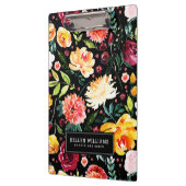 フラワーイカラフルオート水彩模様 クリップボード (左)