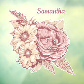 フラワーイラストレーション名前をカスタムする ウィンドウサイン (シート3)