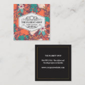 フラワーイラストレーション スクエア名刺 (正面/裏面)
