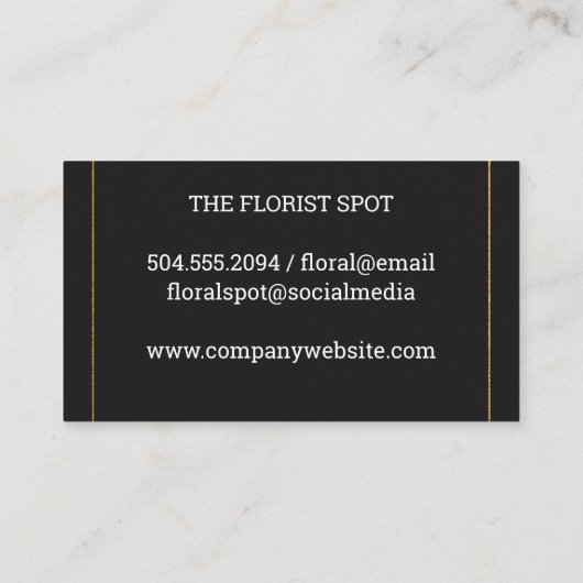 フラワーイラストレーション | 花屋はさみ 名刺 (裏面)