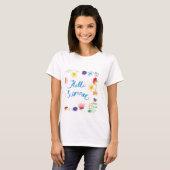フラワーイラスト ハローサマービル Tシャツ (正面フル)