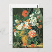 フラワーインアテラコッタ花瓶 ポストカード (正面/裏面)