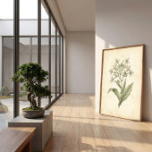 フラワーイングタバコの植物画ウォールアートプリント ポスター