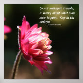 フラワーインサンインナーピース引用文 感動的 ポスター (正面)