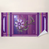 フラワーインザデザートビーチタオル ビーチタオル (正面)