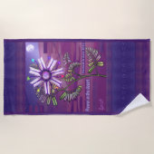 フラワーインザデザートビーチタオル ビーチタオル (正面)