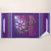 フラワーインザデザートビーチタオル ビーチタオル (正面)