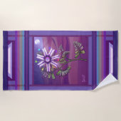 フラワーインザデザートビーチタオル ビーチタオル (正面)