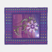 フラワーインザデザートフリースブランケット フリースブランケット (正面(横))