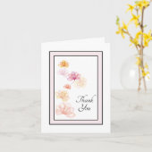 フラワーインブラックフレーム悔やみや弔慰有難う カード (黄色い花)