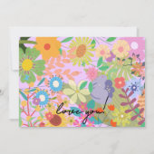 フラワーウェディングブライズメイド 招待状 (裏面)