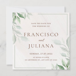 フラワーウェディング招待状カード Save The Date 招待状