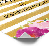 フラワーウェルカム結婚のポスタープリント ポスター (角)