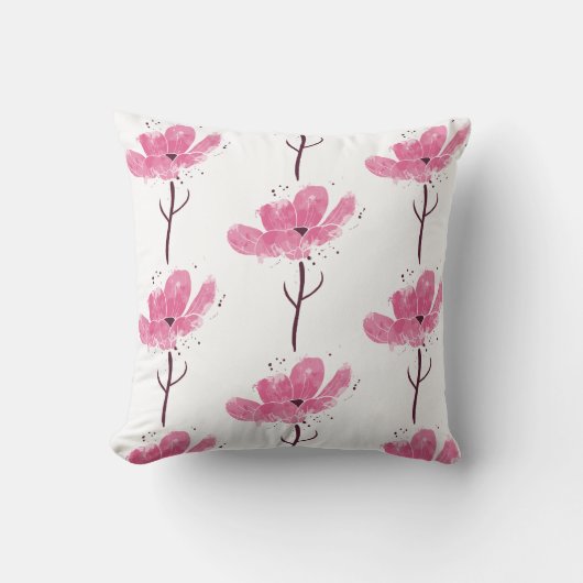 フラワーウォーターのカラーバラ クッション (正面)