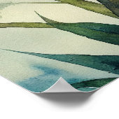 フラワーウォーターのカラー春の花 ポスター (角)