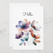 フラワーウォーターカラーイラストレーションカスタマイズ (正面/裏面)