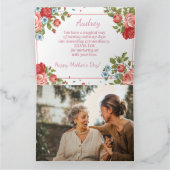 フラワーウォーターカラーエレガントマザーズデー カード (内部)