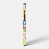 フラワーウォーターカラーパターン iPhoneケース (左側面)