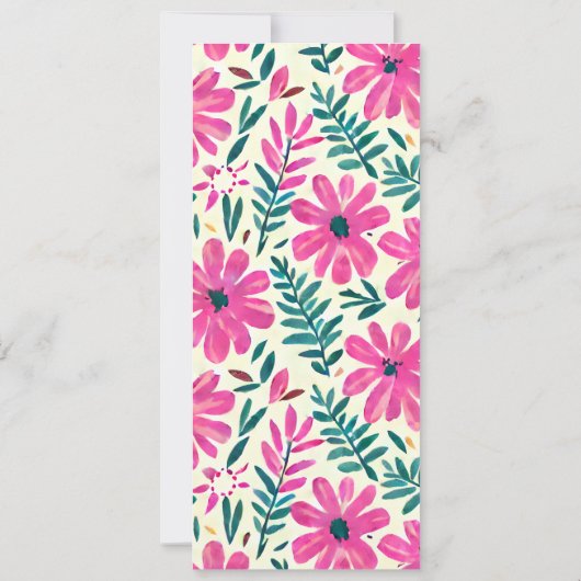 フラワーウォーターカラーパーティー 招待状 (裏面)