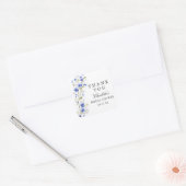 フラワーウォーターカラーブライダルシャワー スクエアシール (封筒)