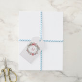 フラワーウォーターカラーモノグラム - イニシャルをパーソナライズ ギフトタグ (より糸付き)