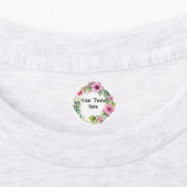 フラワーウォーターカラー熱帯ラベルラウンド ラベル (貼付)