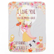 フラワーウォーターカラー "I Love You to the moon & back"