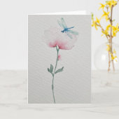 フラワーウォーター絵画カラー カード (黄色い花)