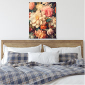 フラワーウォールアート キャンバスプリント (インサイチュ (寝室))