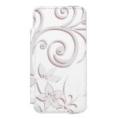 フラワーウォール紙1 INCIPIO iPhoneウォレットケース (フォリオ 正面)