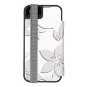 フラワーウォール紙1 INCIPIO iPhoneウォレットケース (フォリオ裏面)