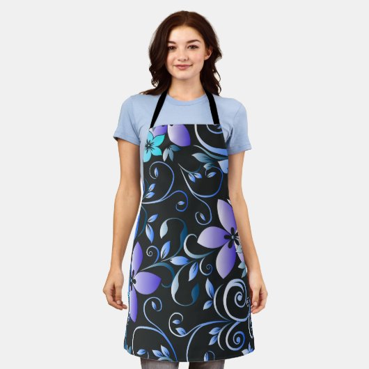 フラワーウォール紙6 エプロン (着用した状態)