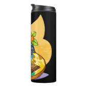 フラワーウクレレハワイトロピカルギフト タンブラー (回転右)