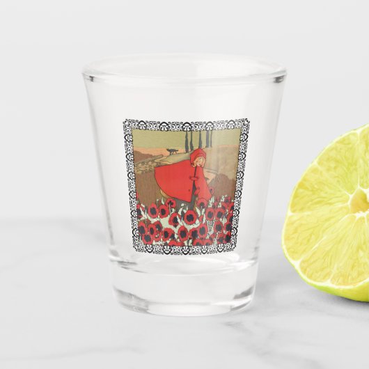 フラワーウルフの乗馬フード華美縁ど野 ショットグラス (正面)