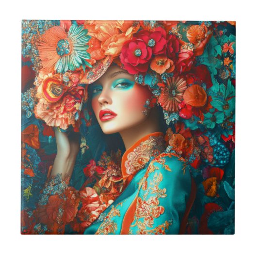 フラワーウーマン タイル (正面)