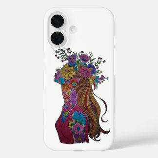 フラワーウーマン フローラルアート フォンケース iPhone 16ケース