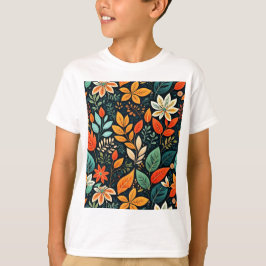 フラワーエキゾチックフラワーパターン Tシャツ