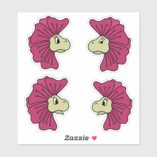 フラワーエクスプレッション顔 シール (シート)