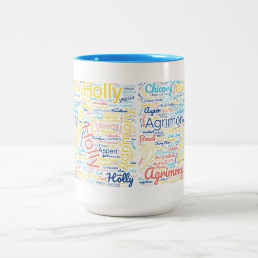 フラワーエッセンスの恋人の完璧な贈り物 ツートーンマグカップ (中央)